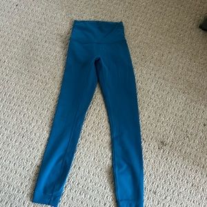 blue lululemon leggings size 0